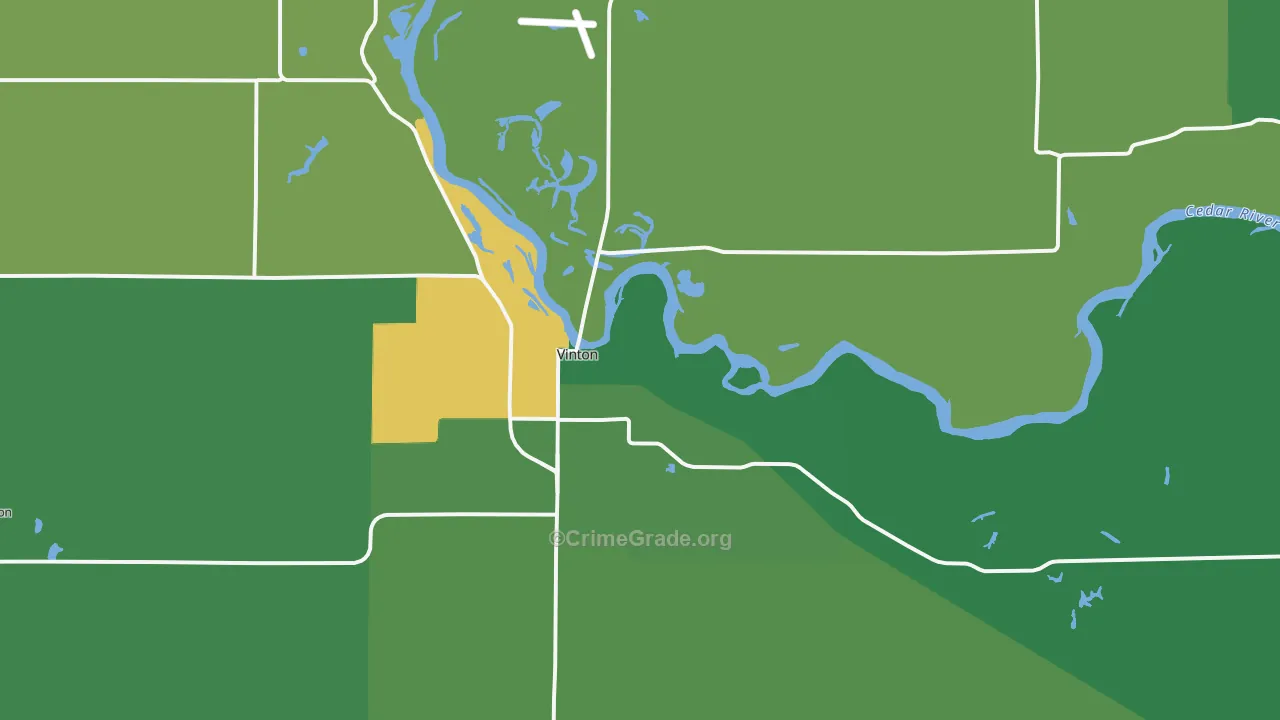52349, IA Map of Vehicle Theft Rates