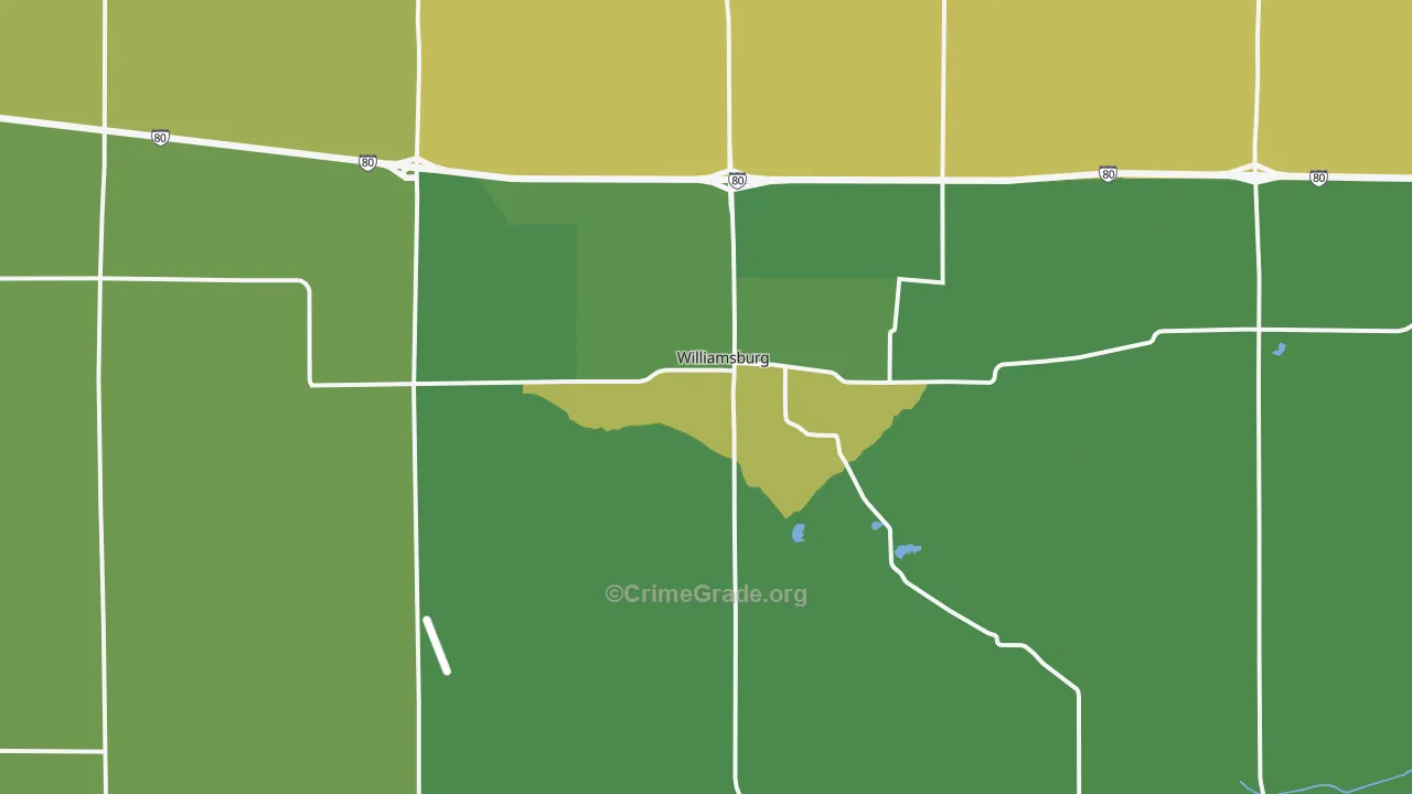 52361, IA Map of Vehicle Theft Rates