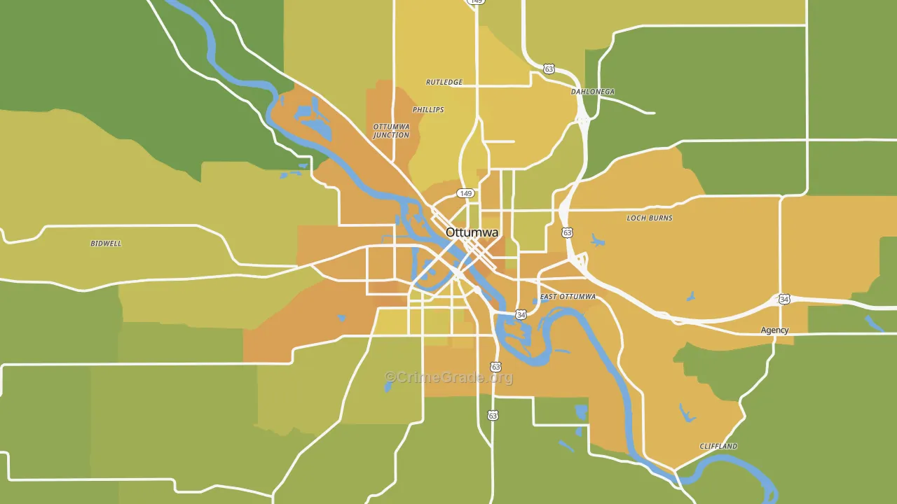 52501, IA Map of Vehicle Theft Rates