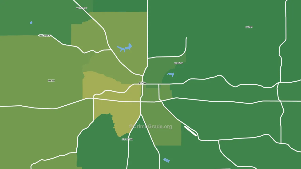 52531, IA Map of Vehicle Theft Rates