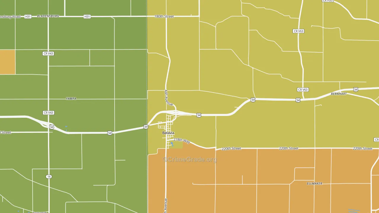 52533, IA Map of Vehicle Theft Rates