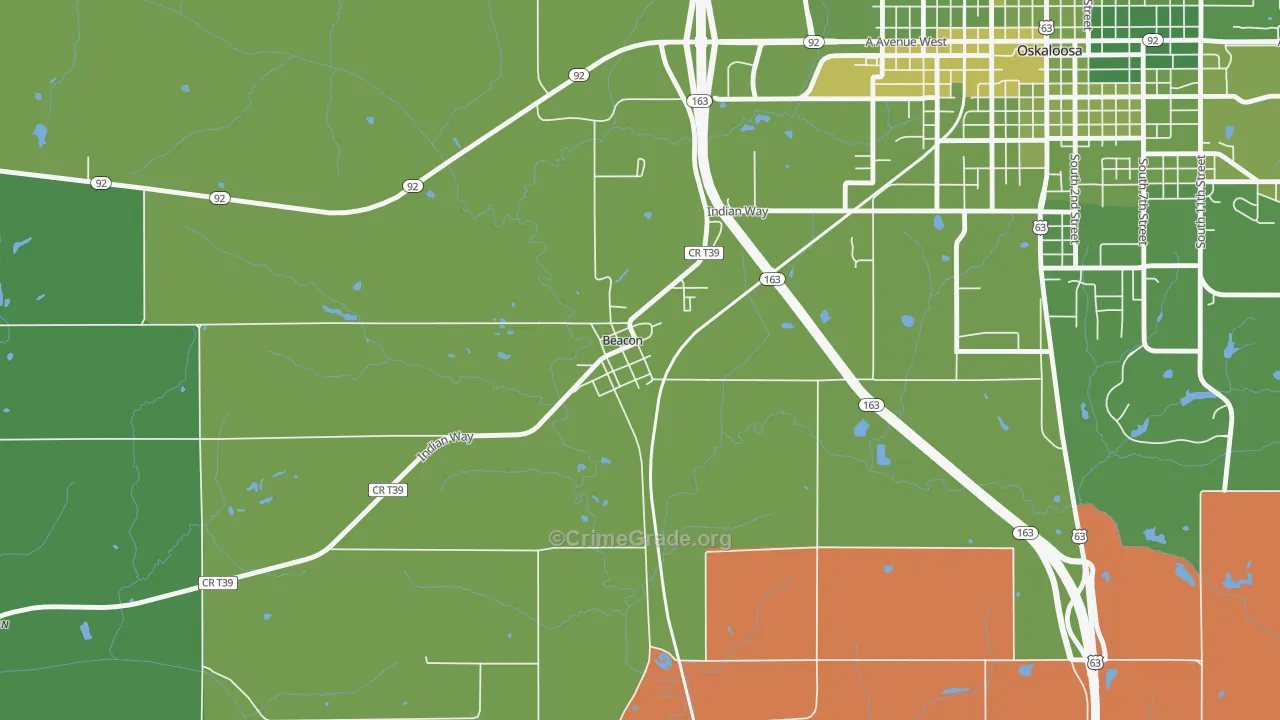 52534, IA Map of Vehicle Theft Rates