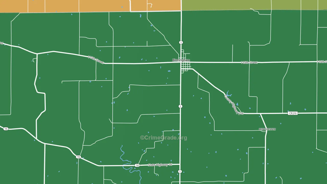 52535, IA Map of Vehicle Theft Rates