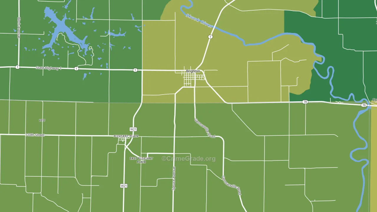 52540, IA Map of Vehicle Theft Rates