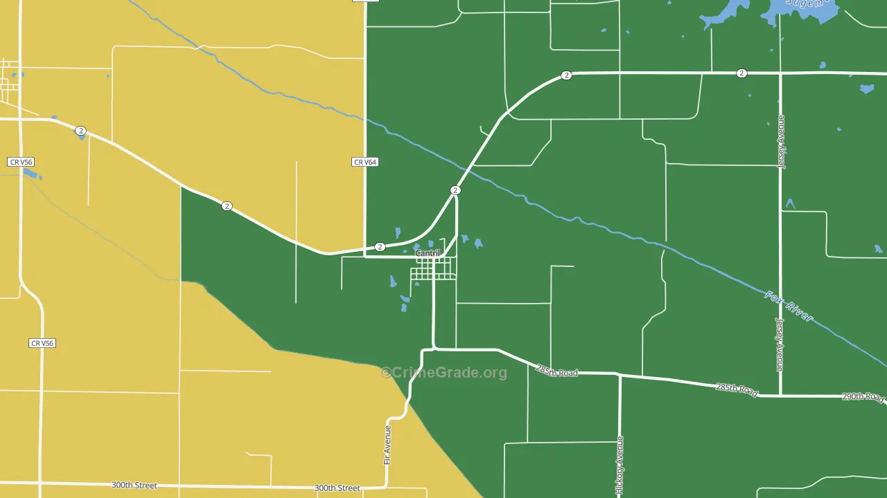 52542, IA Map of Vehicle Theft Rates