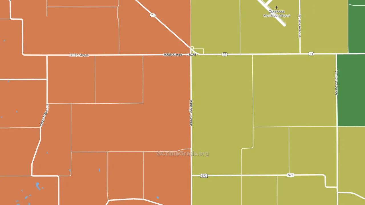 52543, IA Map of Vehicle Theft Rates