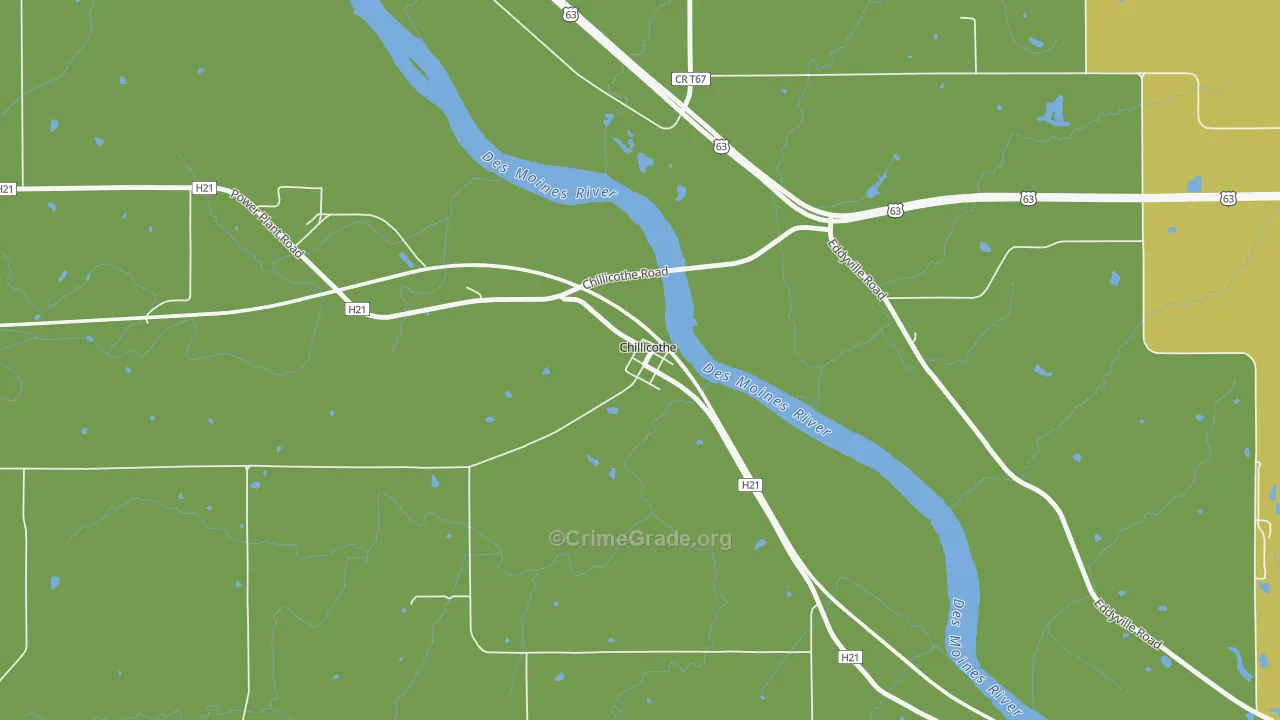 52548, IA Map of Vehicle Theft Rates