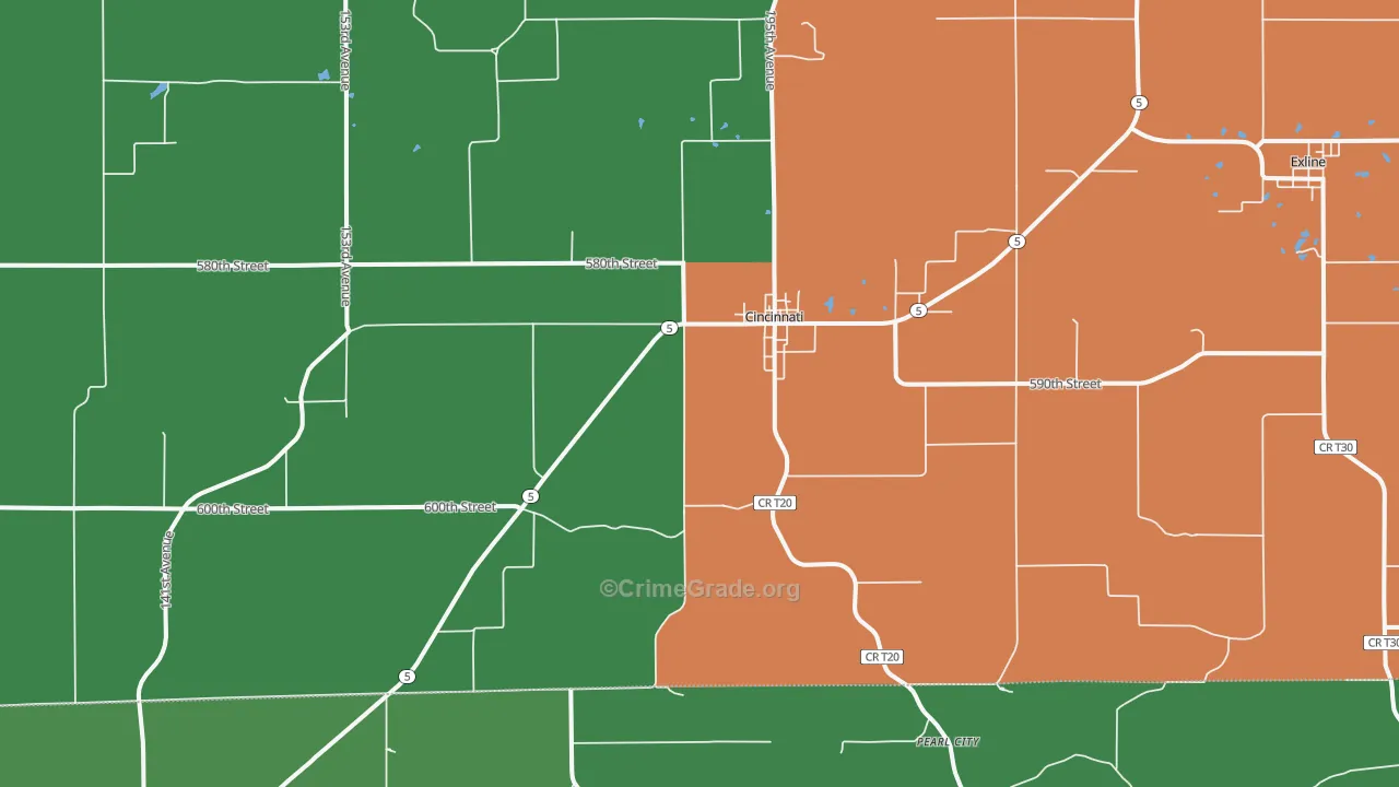 52549, IA Map of Vehicle Theft Rates