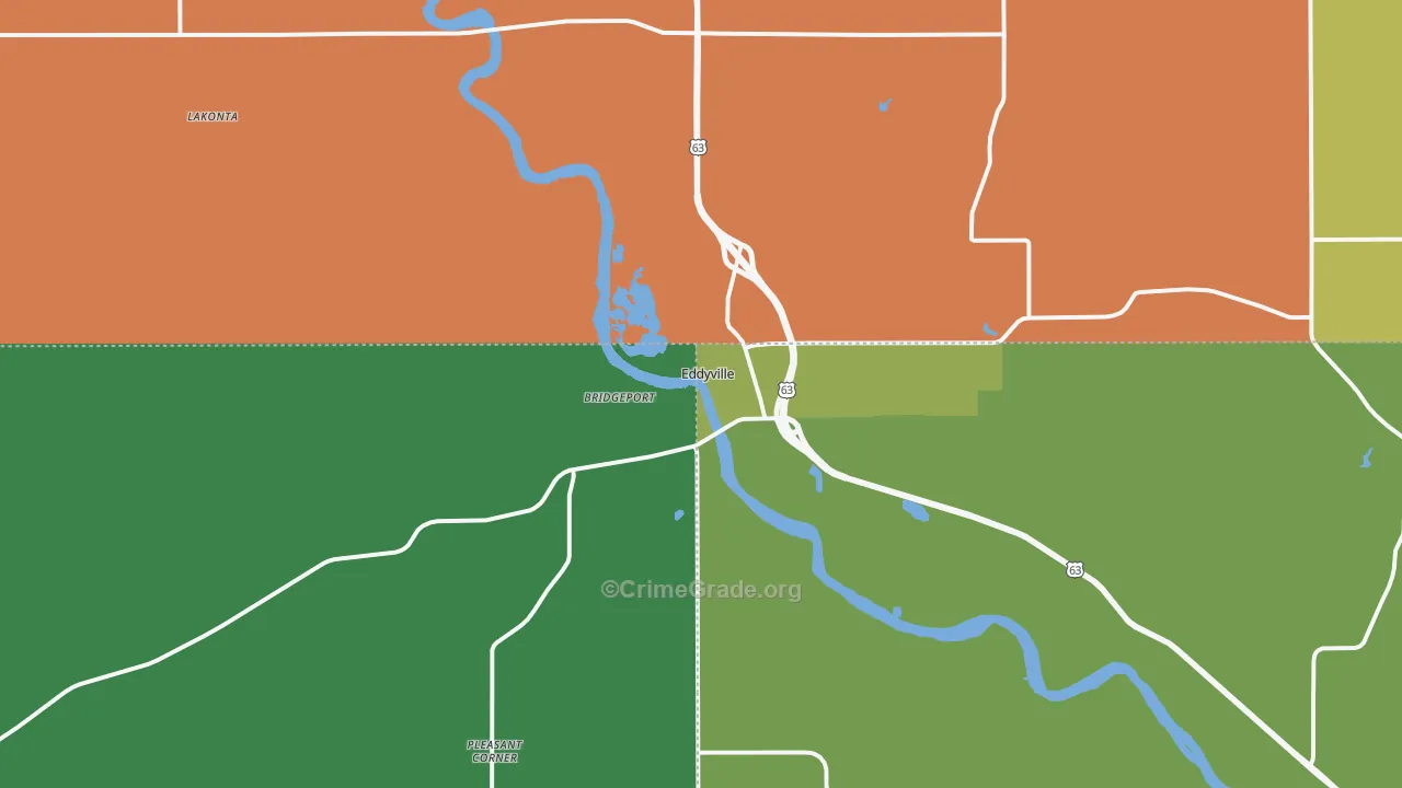52553, IA Map of Vehicle Theft Rates