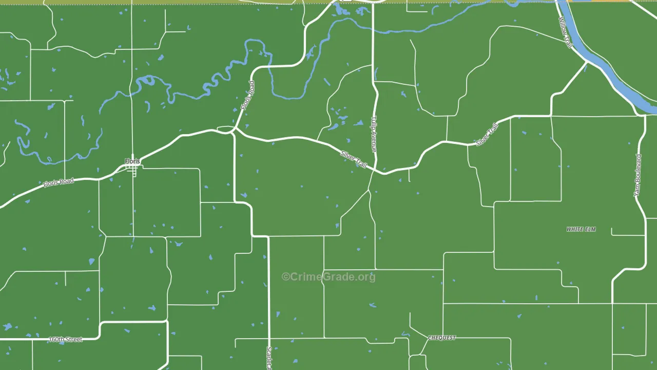 52560, IA Map of Vehicle Theft Rates
