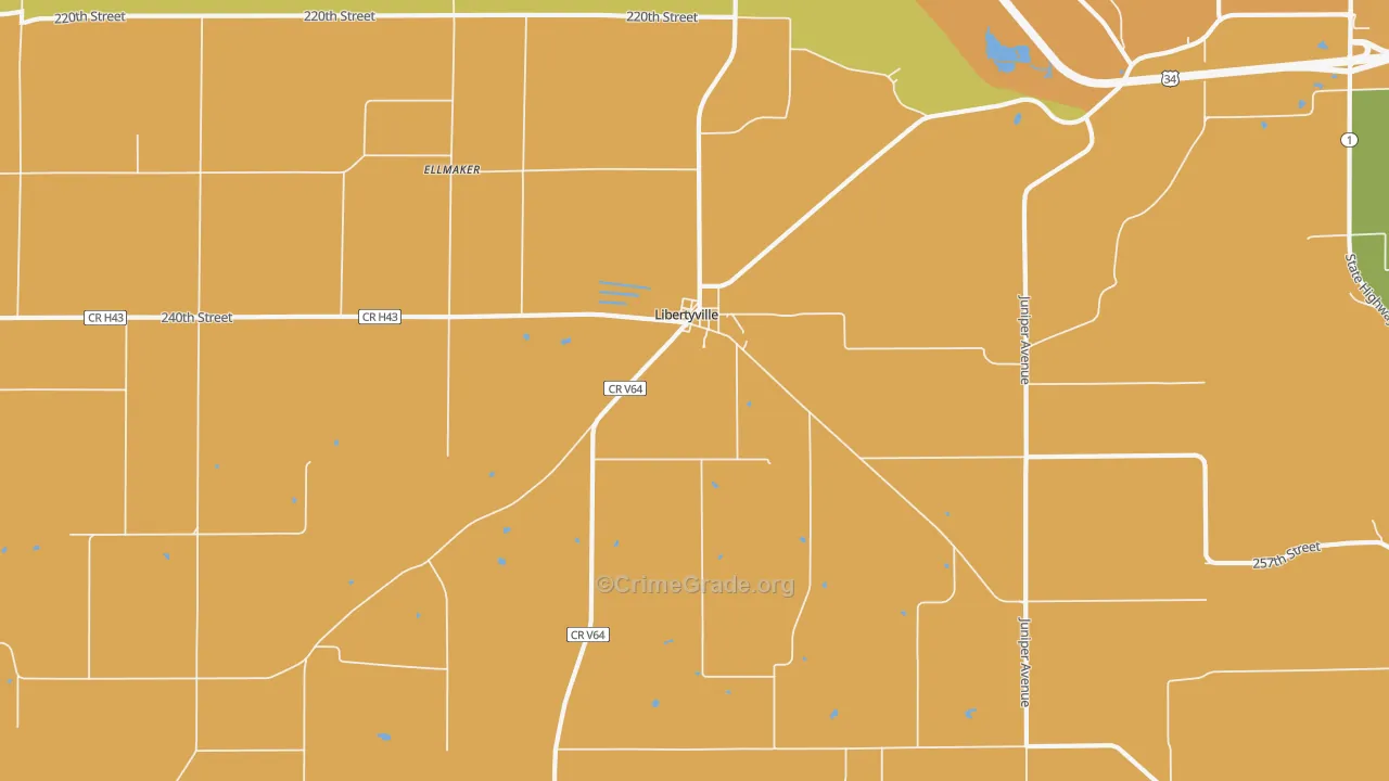 52567, IA Map of Vehicle Theft Rates