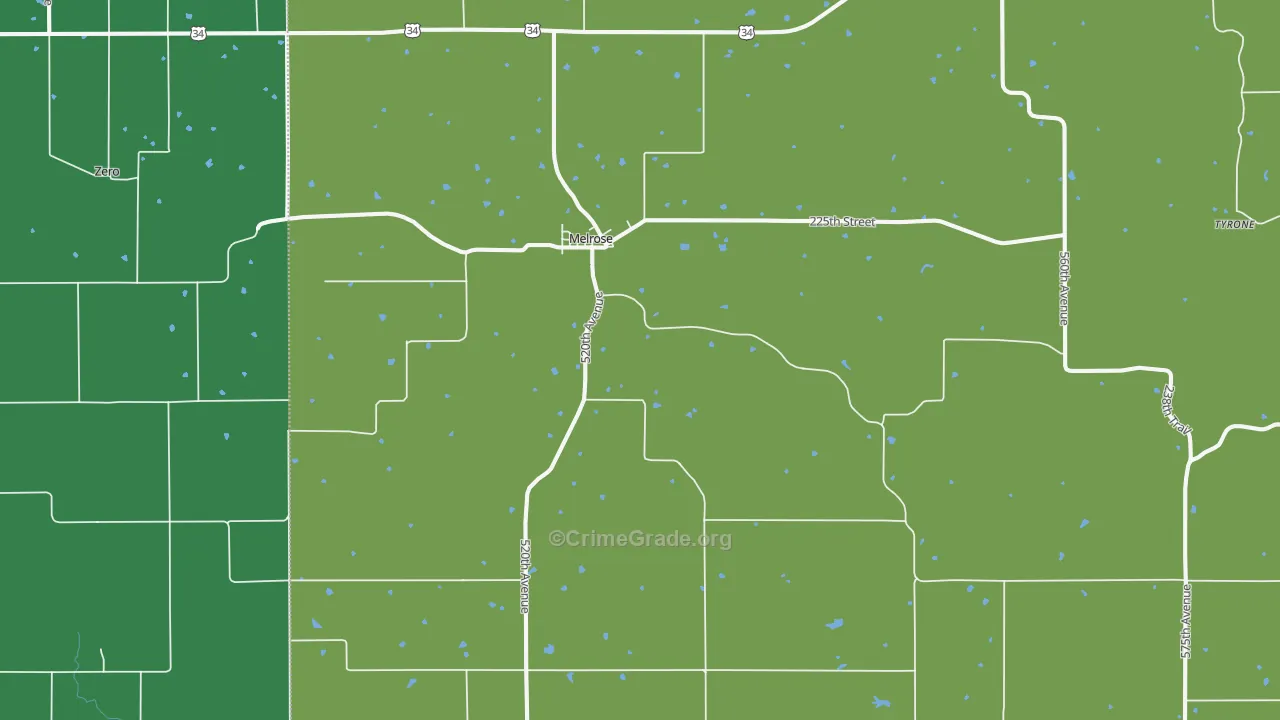 52569, IA Map of Vehicle Theft Rates