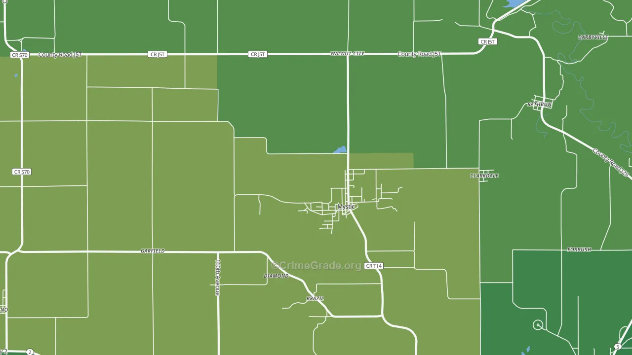 52574, IA Map of Vehicle Theft Rates