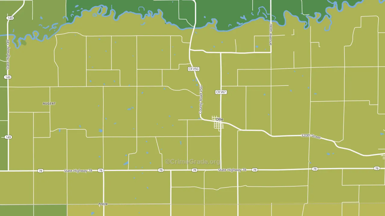 52576, IA Map of Vehicle Theft Rates