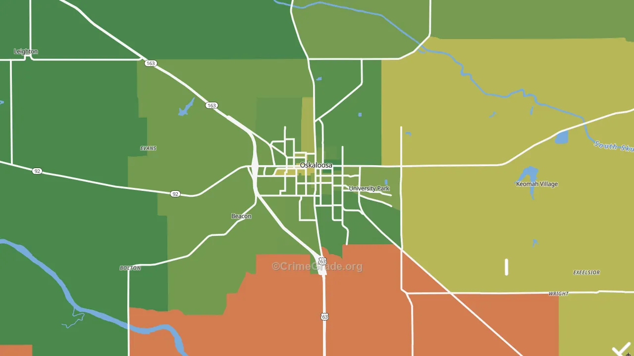 52577, IA Map of Vehicle Theft Rates