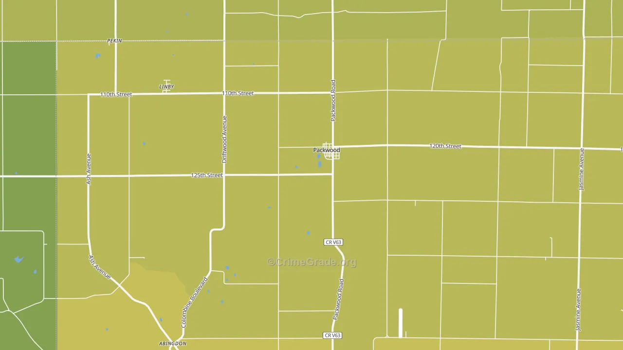 52580, IA Map of Vehicle Theft Rates