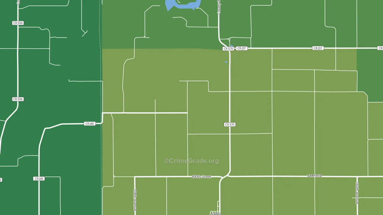 52581, IA Map of Vehicle Theft Rates