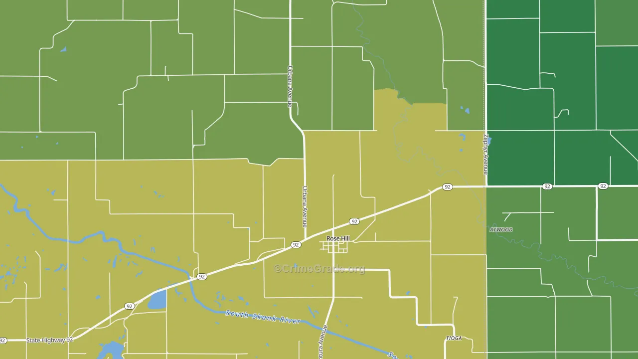 52586, IA Map of Vehicle Theft Rates
