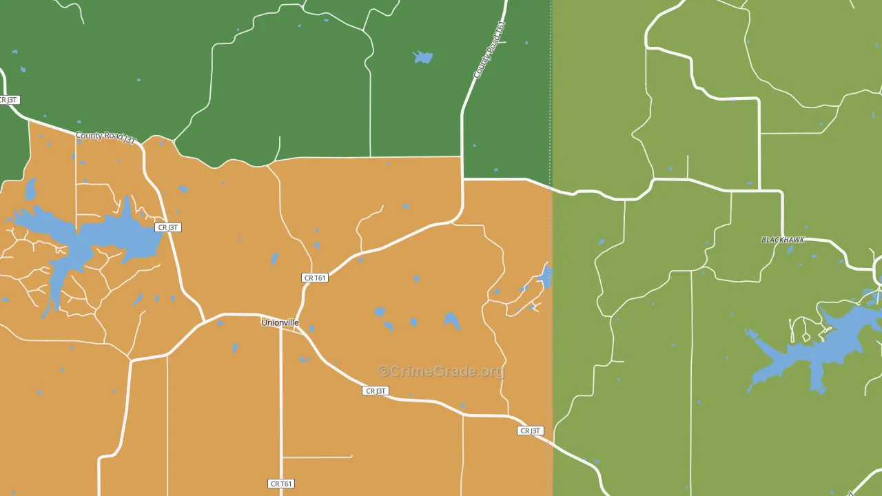 52594, IA Map of Vehicle Theft Rates