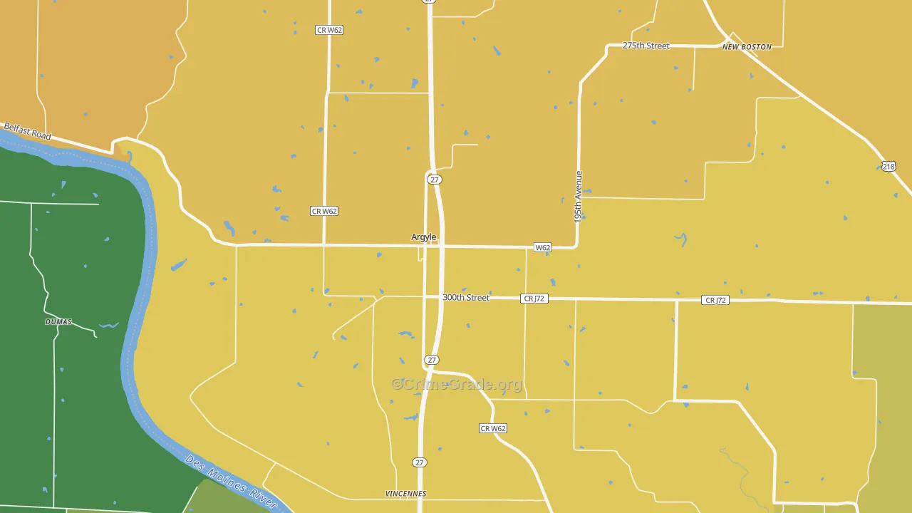 52619, IA Map of Vehicle Theft Rates