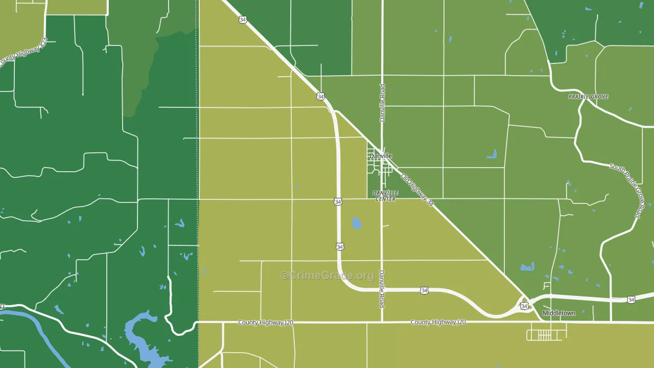 52623, IA Map of Vehicle Theft Rates