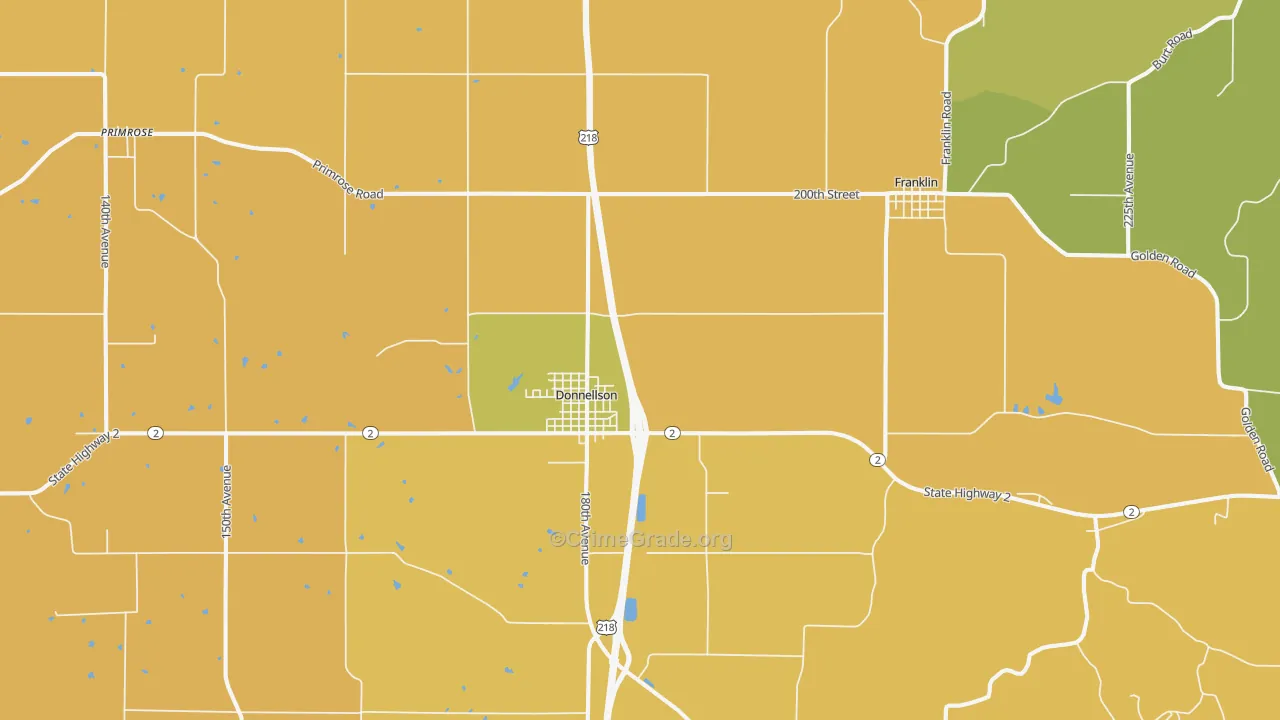 52625, IA Map of Vehicle Theft Rates