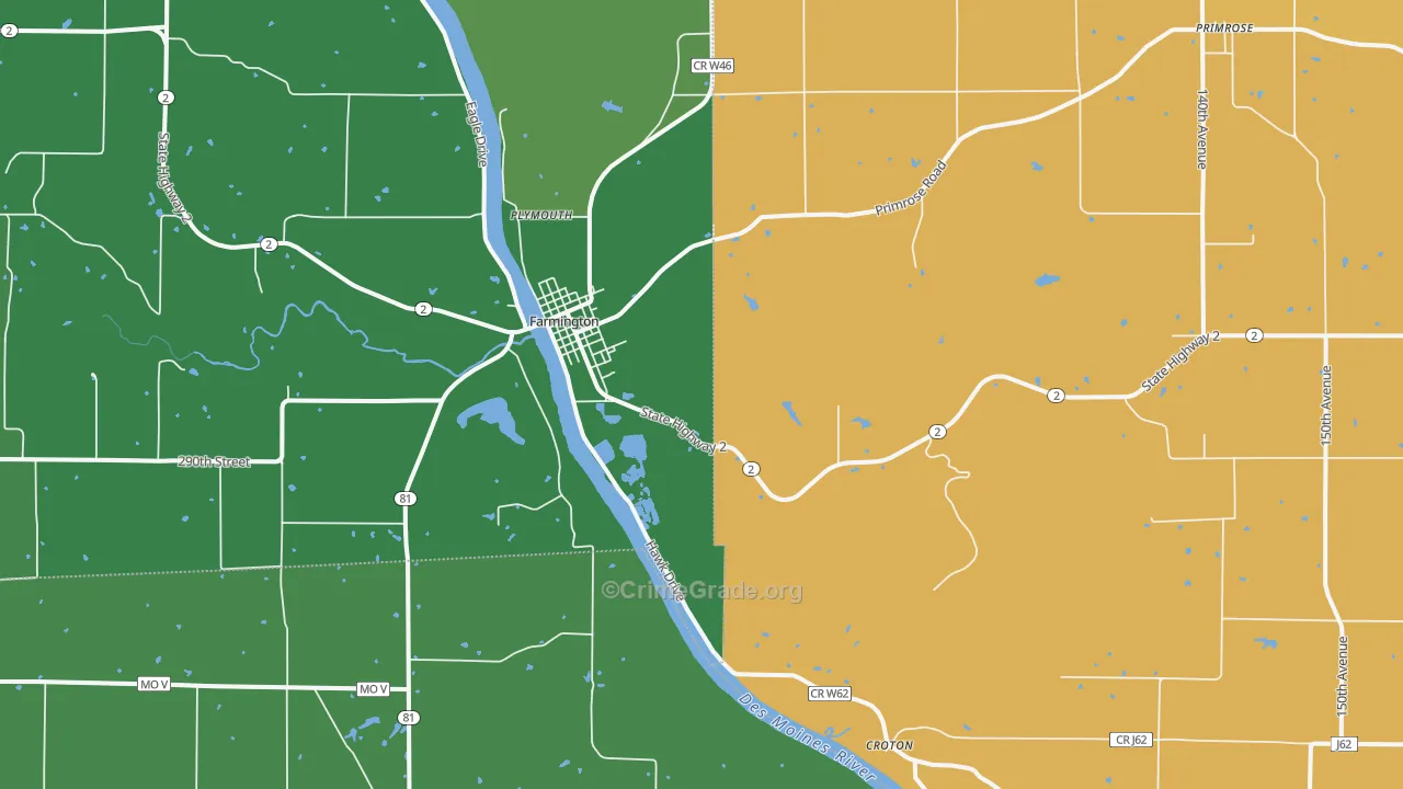 52626, IA Map of Vehicle Theft Rates