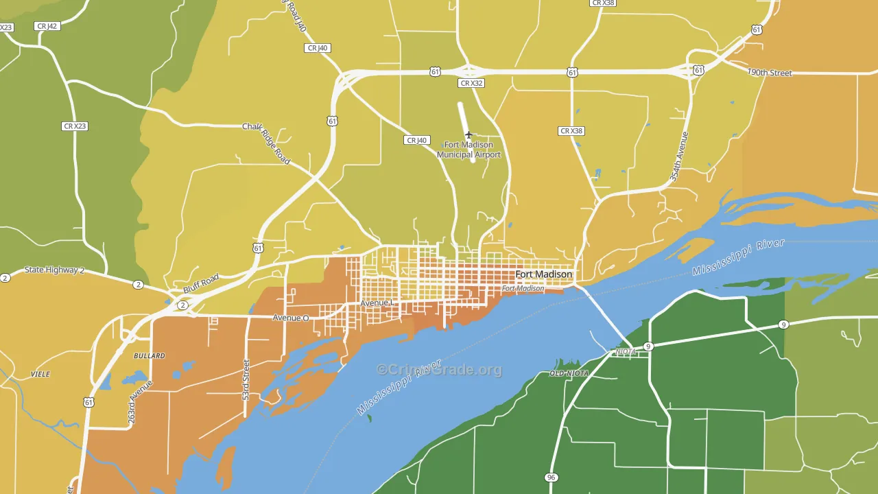 52627, IA Map of Vehicle Theft Rates
