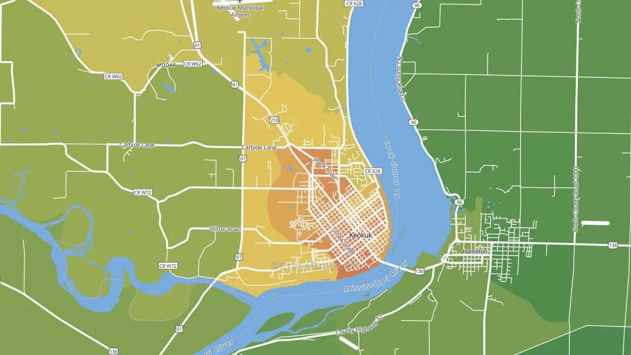 52632, IA Map of Vehicle Theft Rates