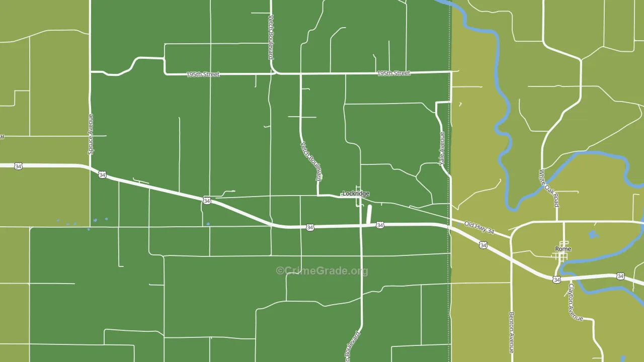 52635, IA Map of Vehicle Theft Rates