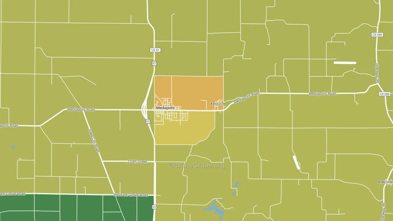 52637, IA Map of Vehicle Theft Rates
