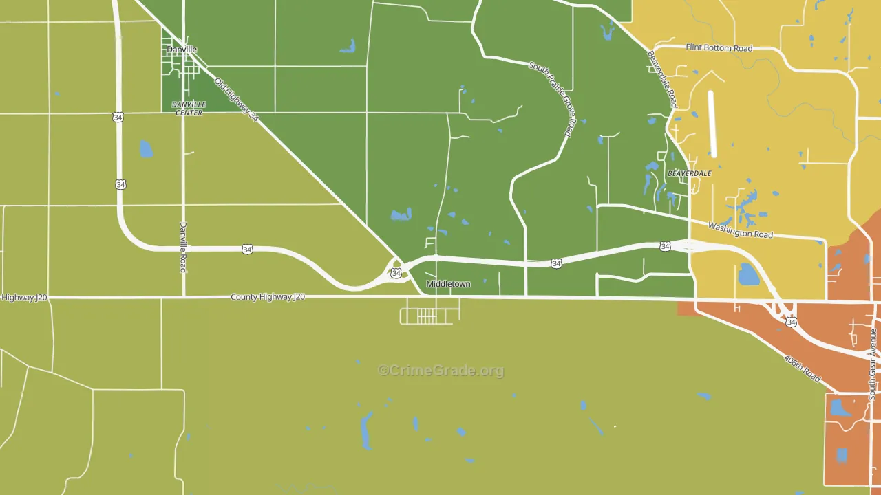 52638, IA Map of Vehicle Theft Rates
