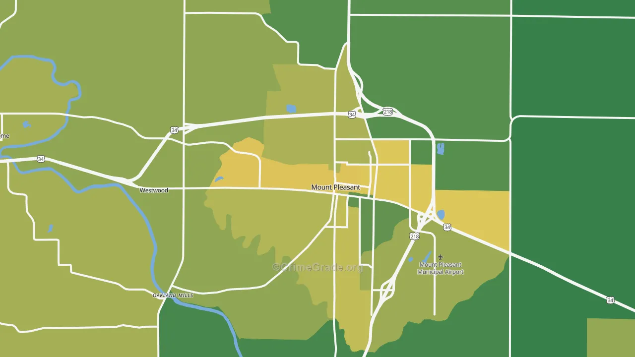 52641, IA Map of Vehicle Theft Rates