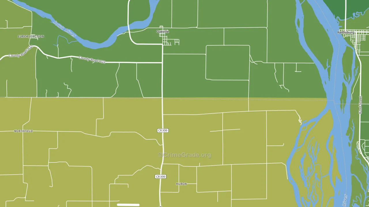 52646, IA Map of Vehicle Theft Rates