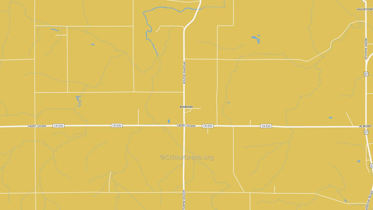 52701, IA Map of Vehicle Theft Rates