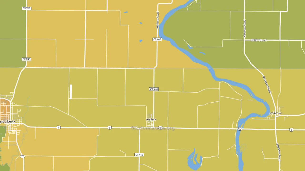 52720, IA Map of Vehicle Theft Rates