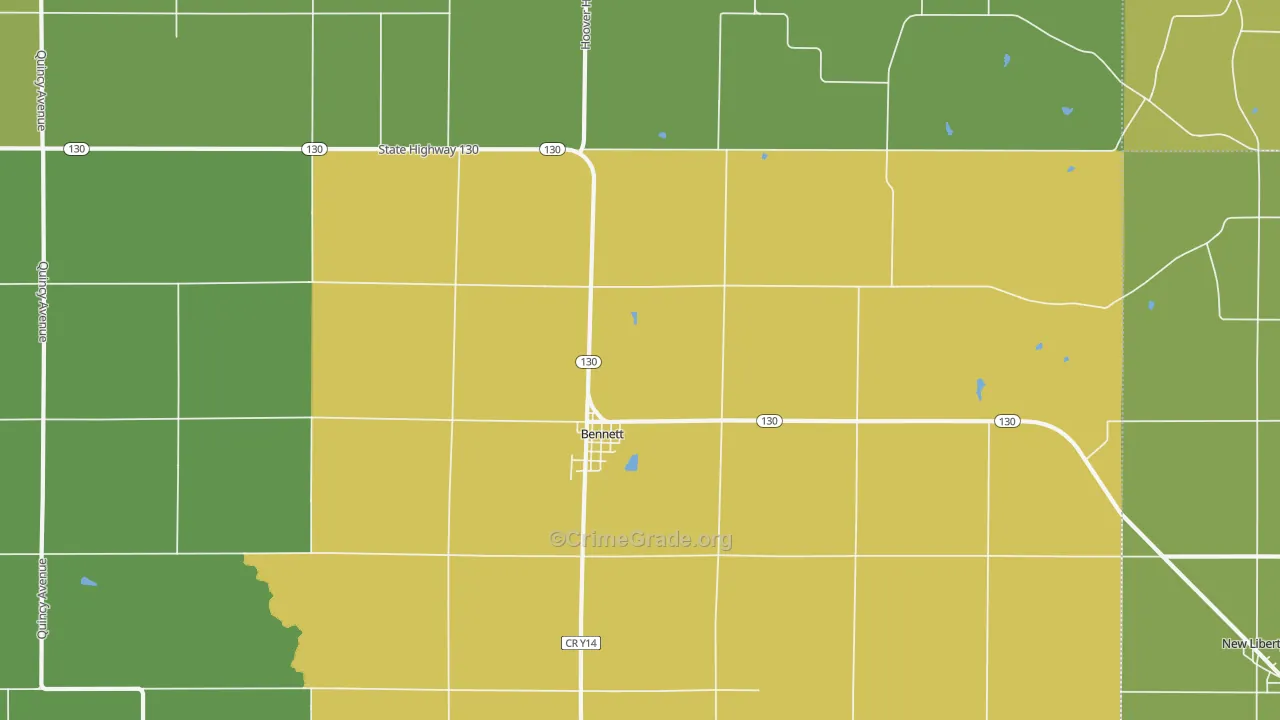 52721, IA Map of Vehicle Theft Rates
