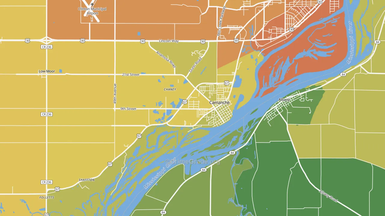 52730, IA Map of Vehicle Theft Rates
