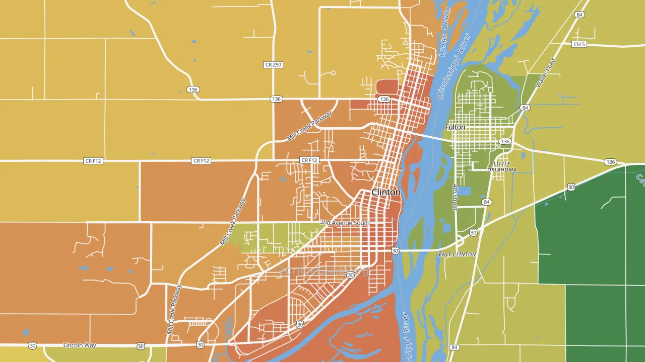 52732, IA Map of Vehicle Theft Rates