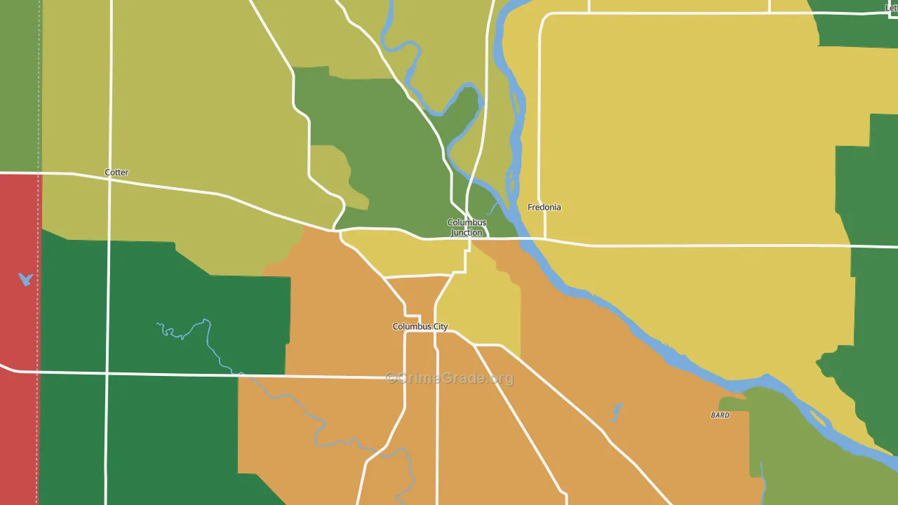 52738, IA Map of Vehicle Theft Rates