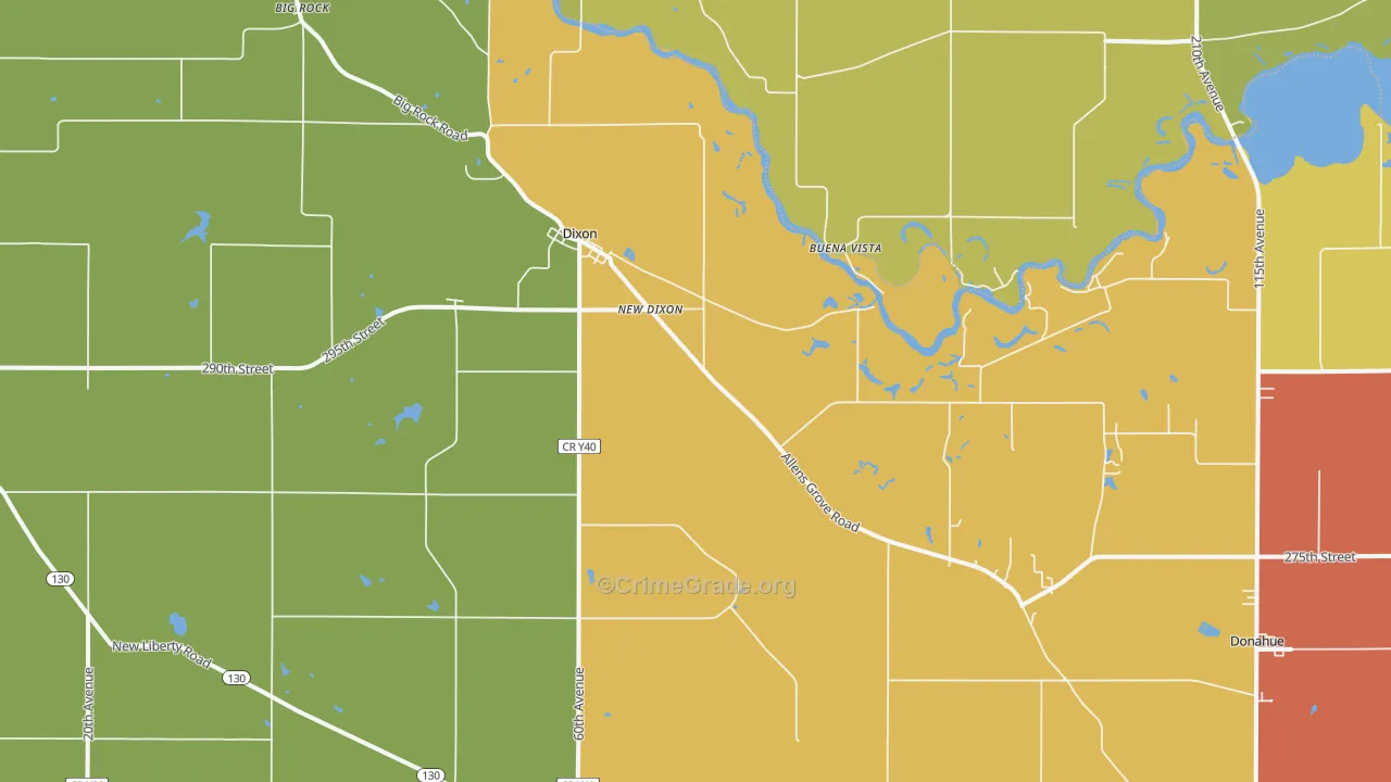 52745, IA Map of Vehicle Theft Rates