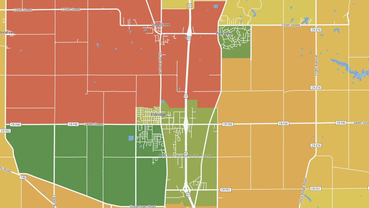 52748, IA Map of Vehicle Theft Rates