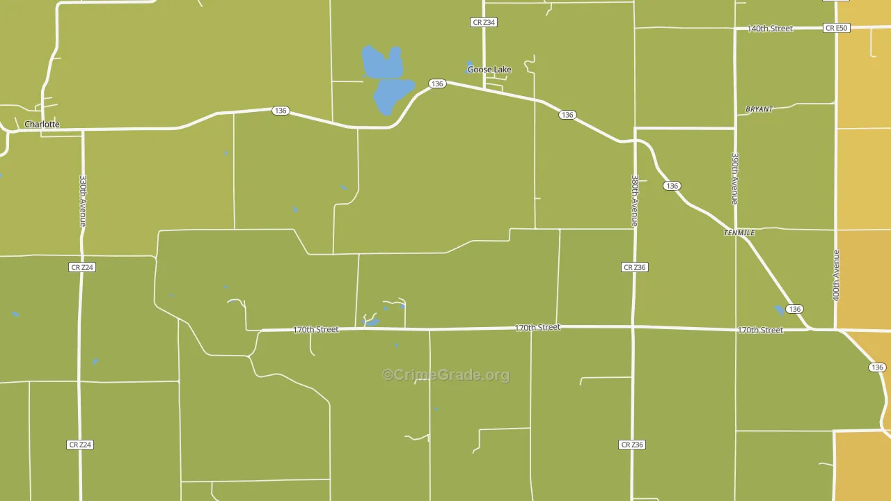 52750, IA Map of Vehicle Theft Rates