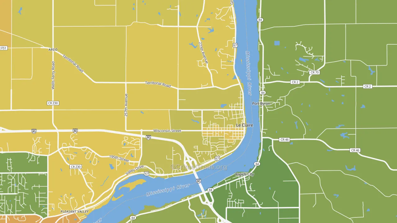 52753, IA Map of Vehicle Theft Rates