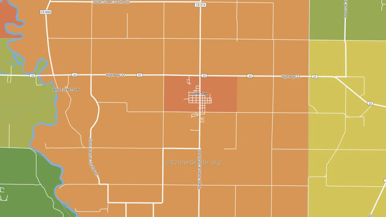 52755, IA Map of Vehicle Theft Rates