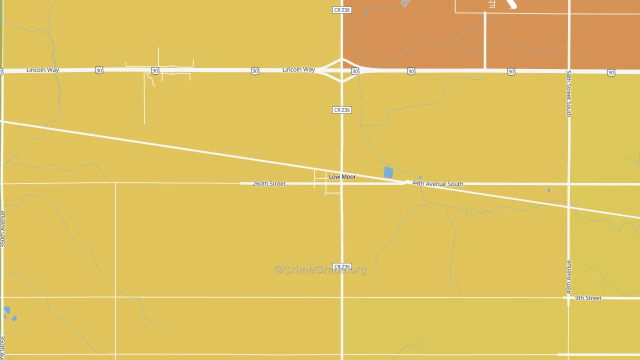 52757, IA Map of Vehicle Theft Rates