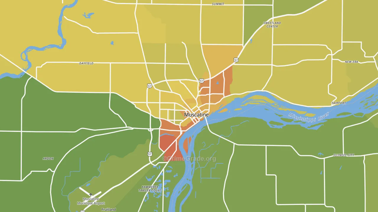 52761, IA Map of Vehicle Theft Rates