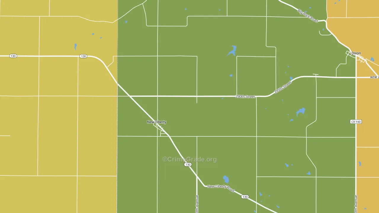 52765, IA Map of Vehicle Theft Rates