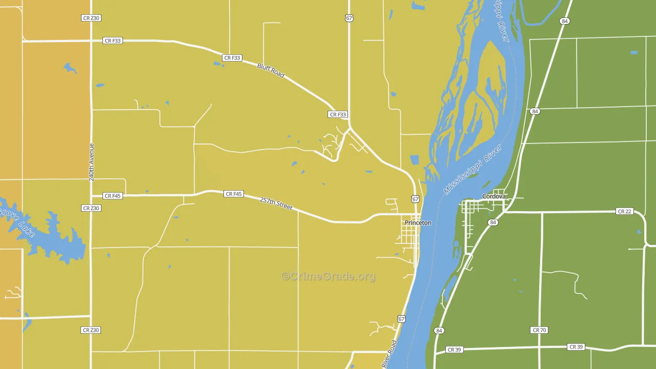 52768, IA Map of Vehicle Theft Rates