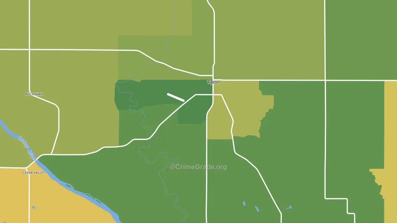 52772, IA Map of Vehicle Theft Rates